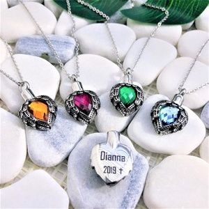 Lover lost urn Heart ashes cremation necklace